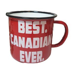 Koppers Best Canadian Ever Mug Teacup Camping Tin Cup Canada Red White